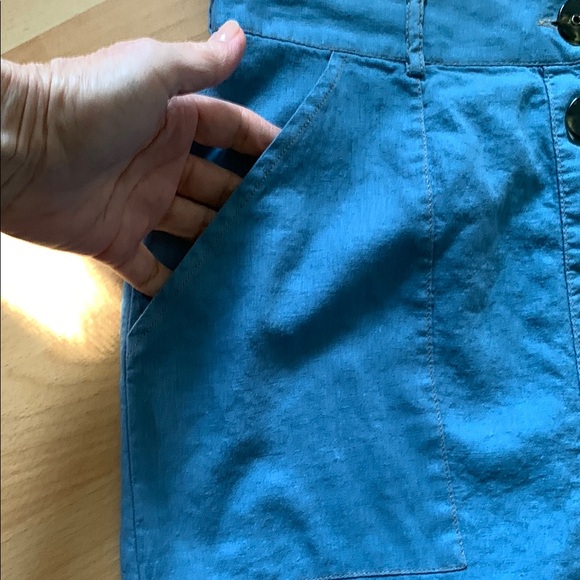 Urban Outfitters Blue Maxi Skirt (Above Ankle) Linen Blend Size S-P - Picture 14 of 14
